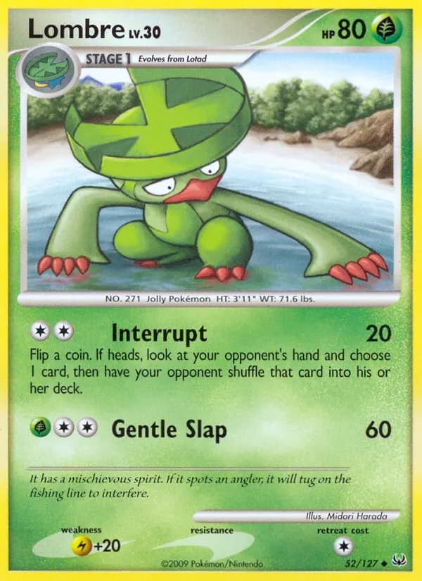 Lombre — Platinum 52 Pokémon card