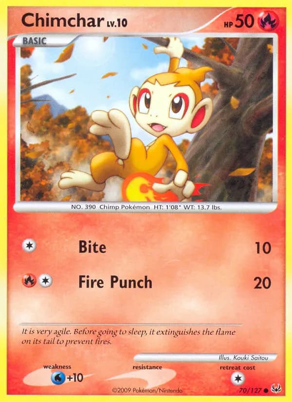 Chimchar — Platinum 70 Pokémon card