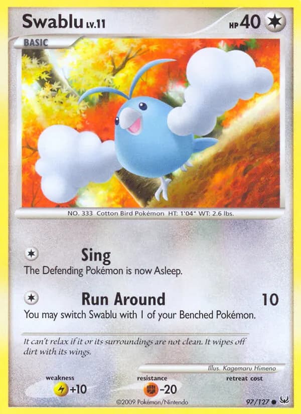 Swablu — Platinum 97 Pokémon card