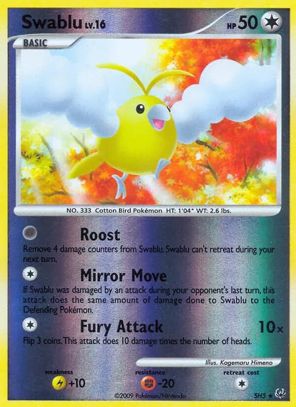 Wablu — Platin SH5 German Pokémon card