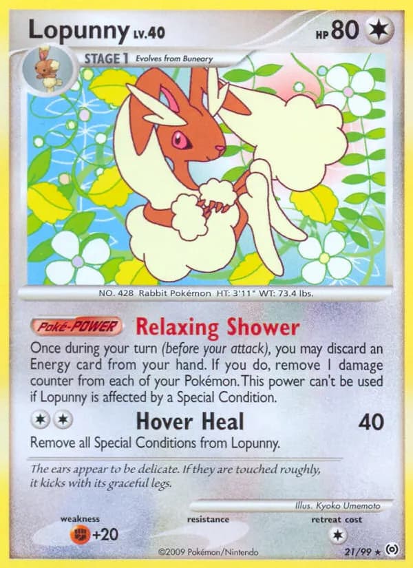 Lopunny — Arceus 21 Pokémon card