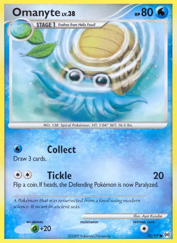 Omanyte — Arceus 70 Pokémon card