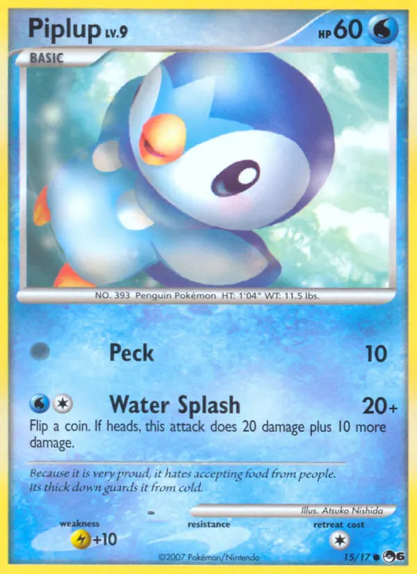 Piplup — POP Series 6 15 Pokémon card