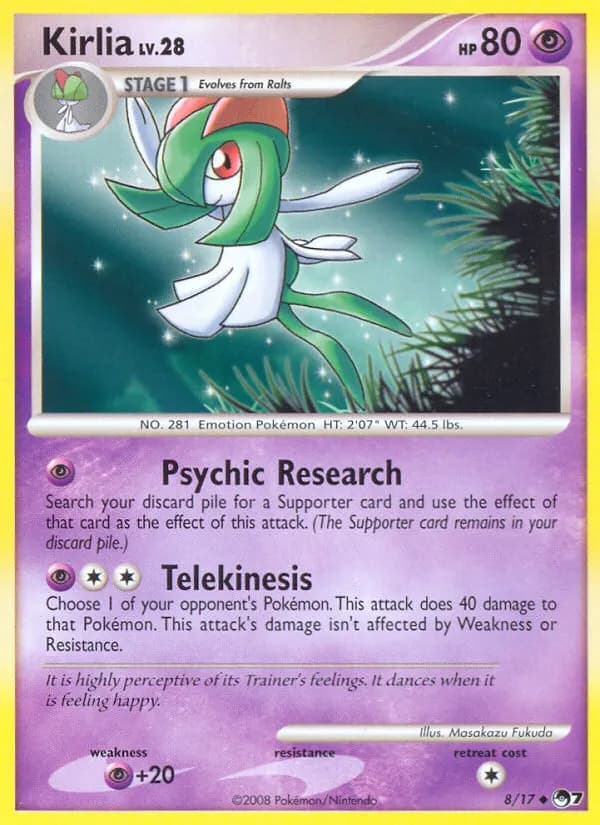 Kirlia — POP Series 7 8 Pokémon card