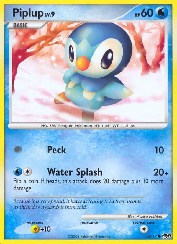 Piplup — POP Series 8 15 Pokémon card