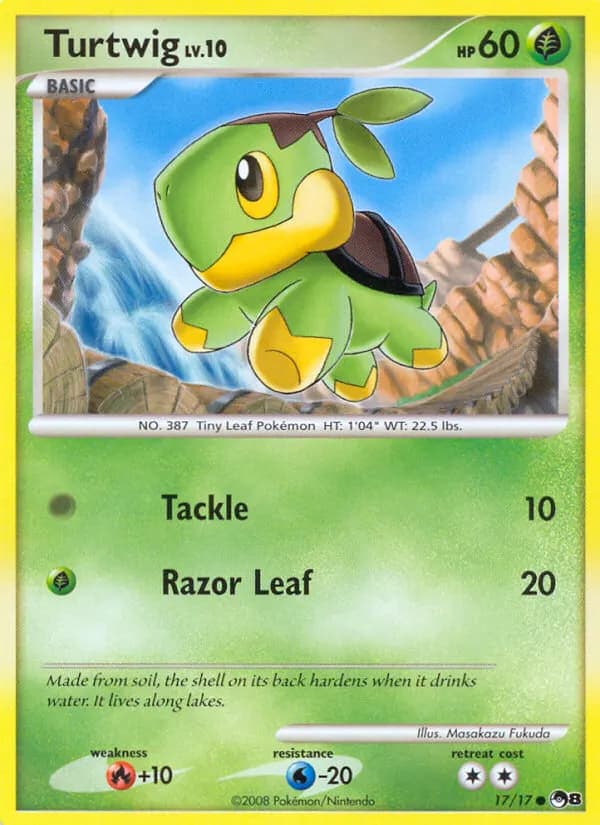 Turtwig — POP Series 8 17 Pokémon card