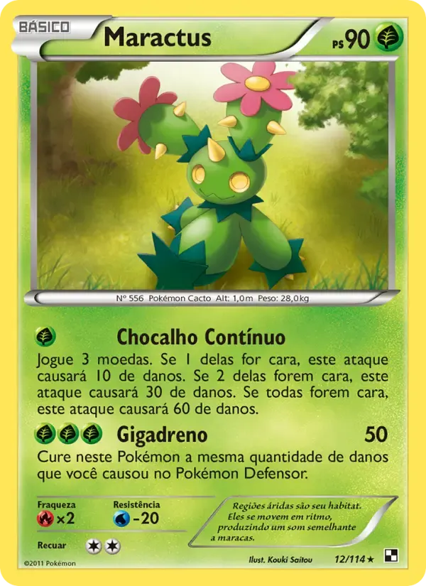 Maractus — Black & White 12 Portuguese Pokémon card