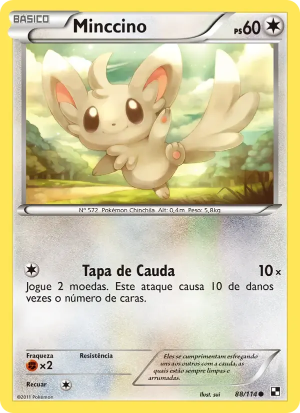 Minccino — Black & White 88 Portuguese Pokémon card