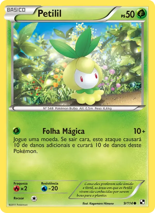 Petilil — Black & White 9 Portuguese Pokémon card