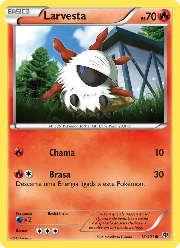 Larvesta — Explosão de Plasma 12 Portuguese Pokémon card