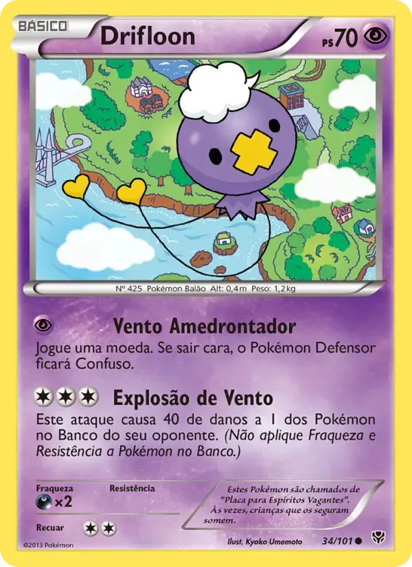 Drifloon — Explosão de Plasma 34 Portuguese Pokémon card