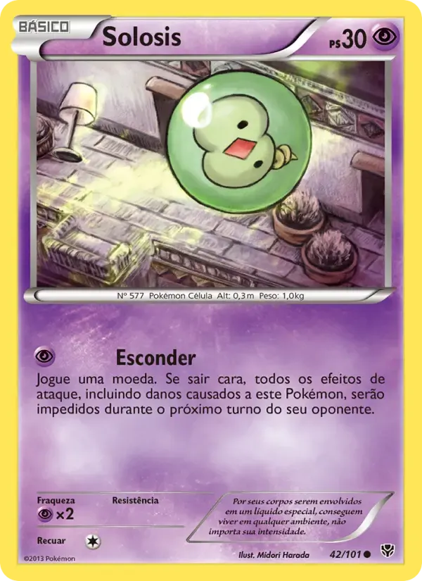 Solosis — Explosão de Plasma 42 Portuguese Pokémon card
