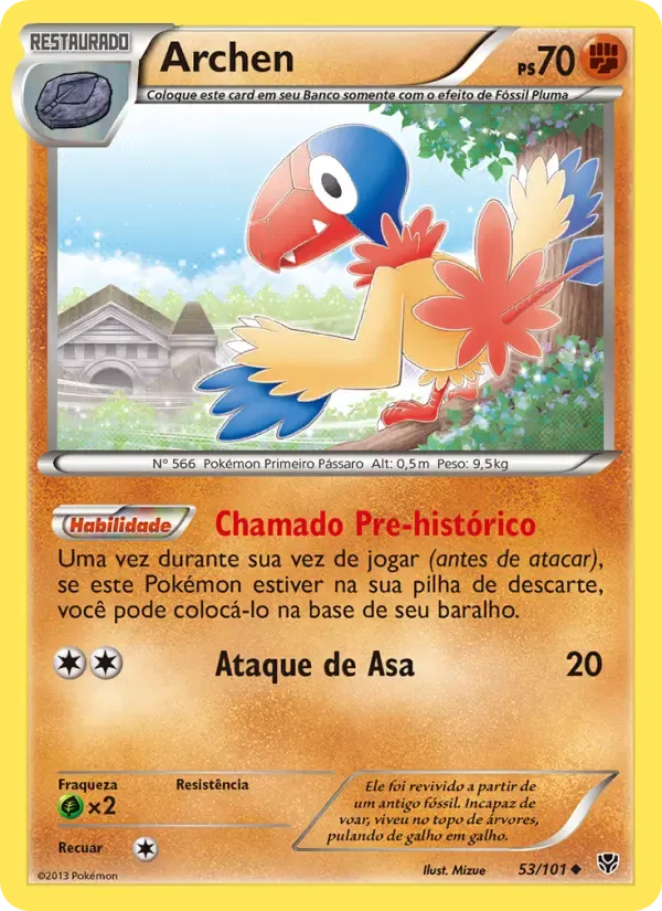 Archen — Explosão de Plasma 53 Portuguese Pokémon card