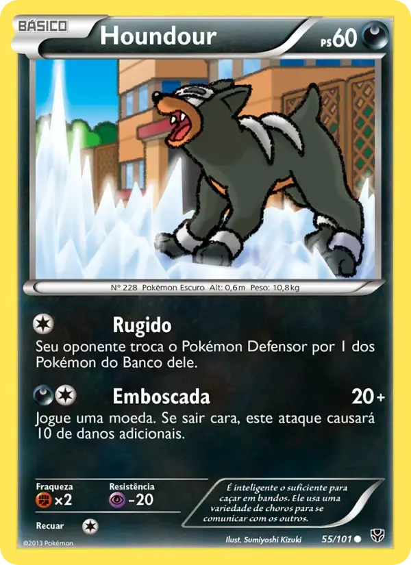 Houndour — Explosão de Plasma 55 Portuguese Pokémon card