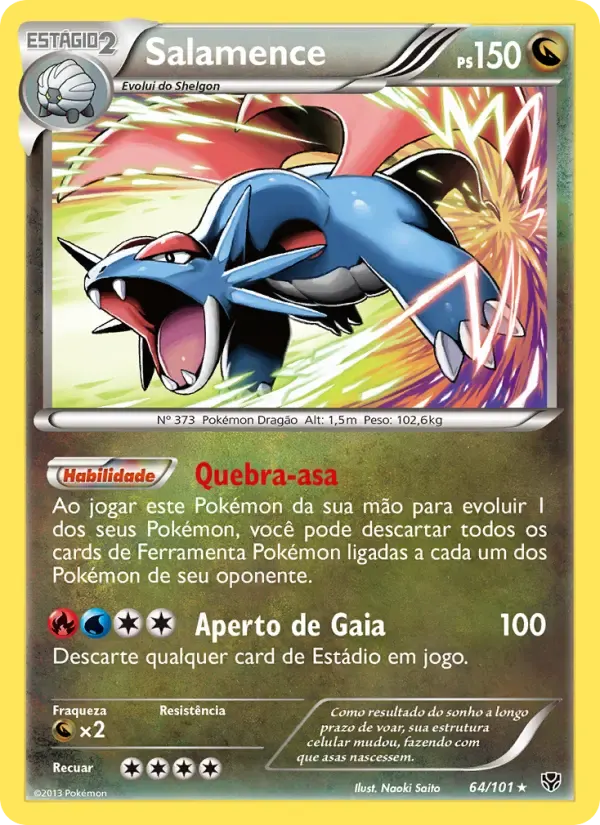 Salamence — Explosão de Plasma 64 Portuguese Pokémon card