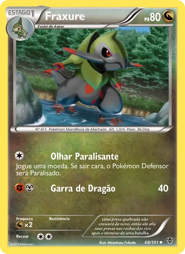 Fraxure — Explosão de Plasma 68 Portuguese Pokémon card