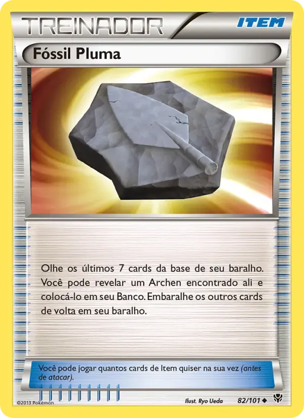 Fóssil Pluma — Explosão de Plasma 82 Portuguese Pokémon card