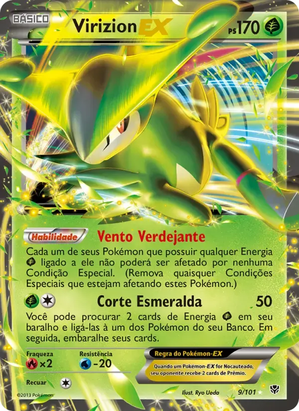 Virizion-EX — Explosão de Plasma 9 Portuguese Pokémon card