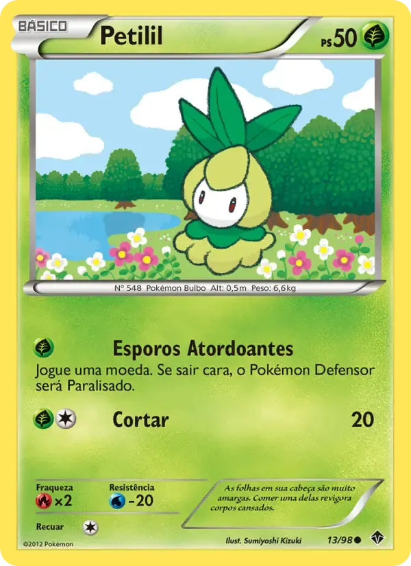 Petilil — Poderes Emergentes 13 Portuguese Pokémon card