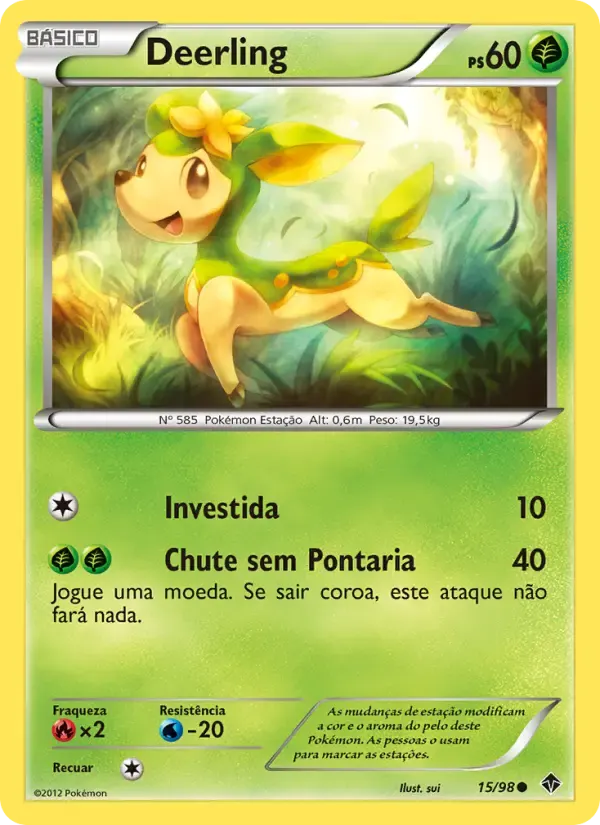 Deerling — Poderes Emergentes 15 Portuguese Pokémon card