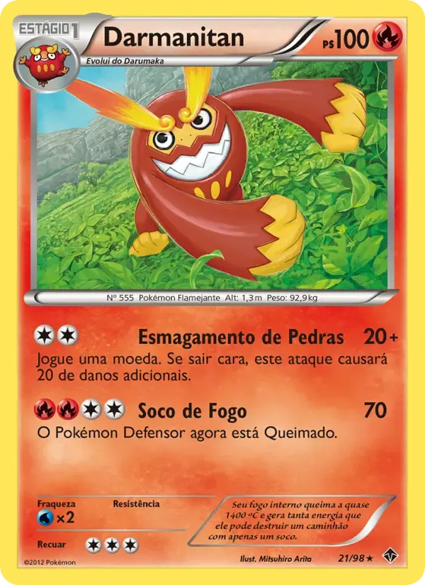 Darmanitan — Poderes Emergentes 21 Portuguese Pokémon card