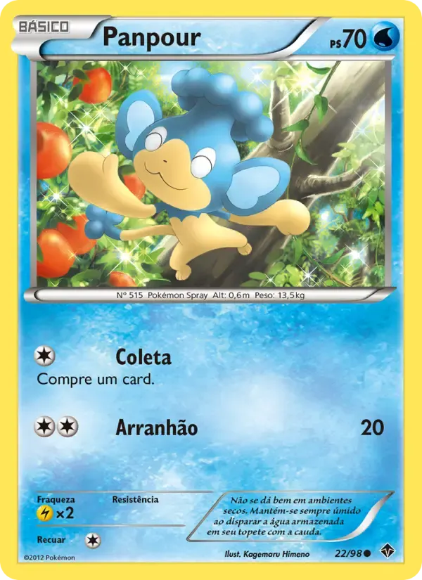 Panpour — Poderes Emergentes 22 Portuguese Pokémon card