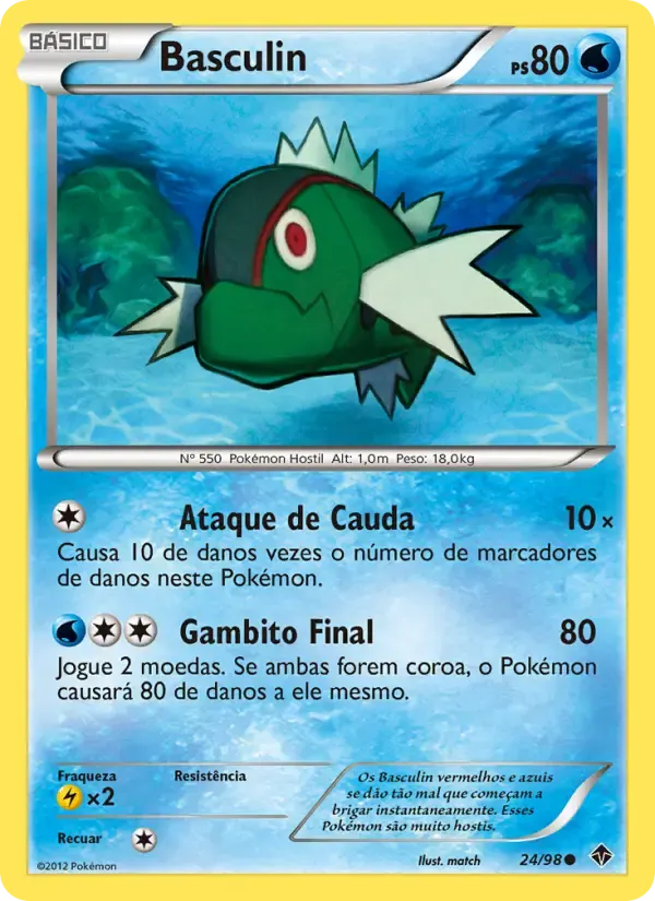 Basculin — Poderes Emergentes 24 Portuguese Pokémon card