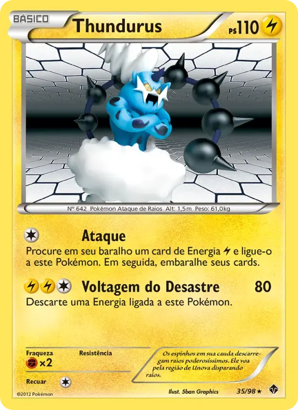 Thundurus — Poderes Emergentes 35 Portuguese Pokémon card