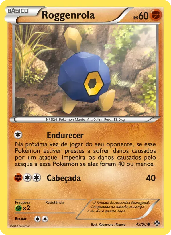 Roggenrola — Poderes Emergentes 49 Portuguese Pokémon card