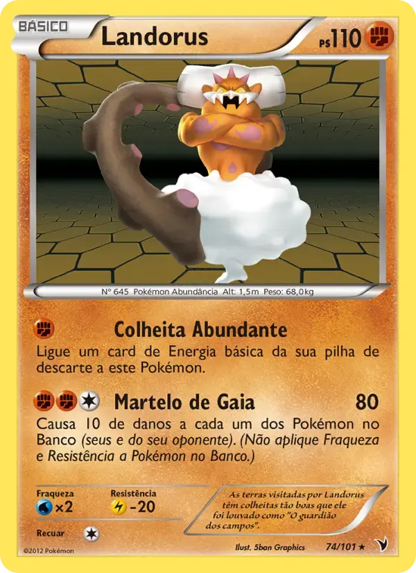 Landorus — Vitórias Nobres 74 Portuguese Pokémon card