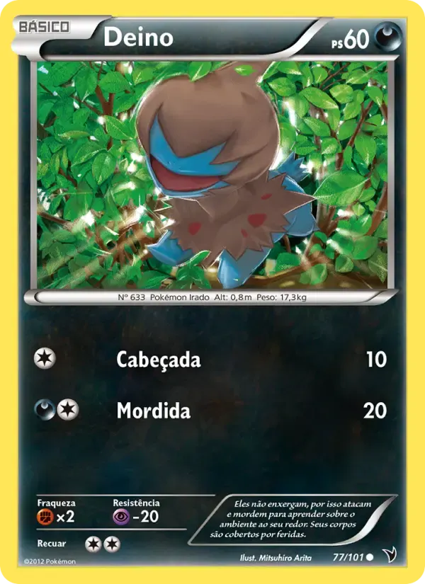 Deino — Vitórias Nobres 77 Portuguese Pokémon card