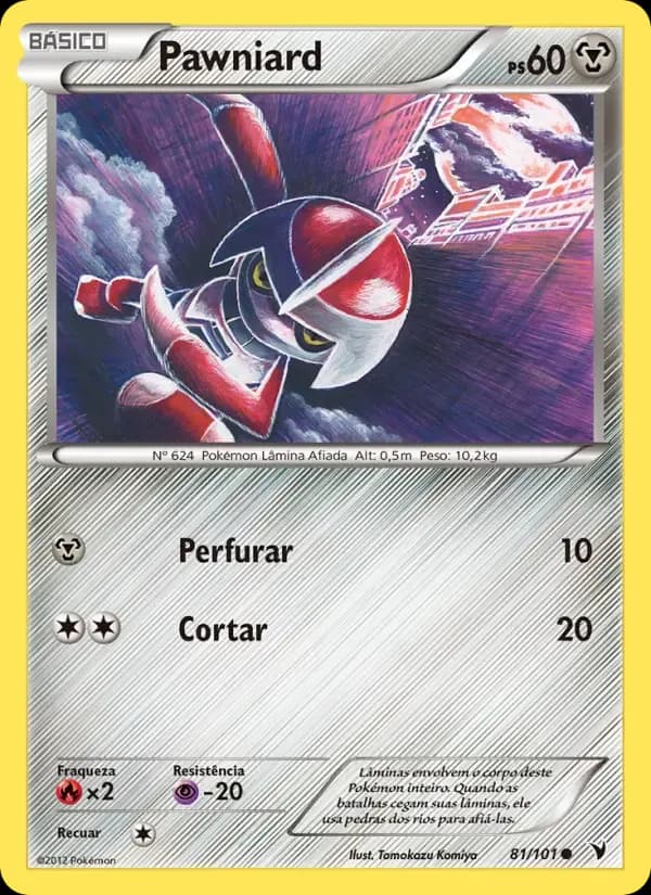 Pawniard — Vitórias Nobres 81 Portuguese Pokémon card