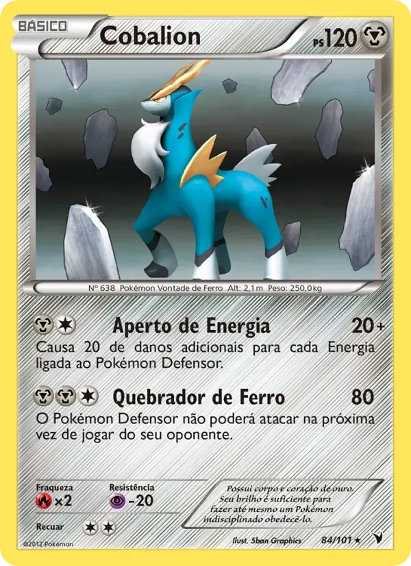 Cobalion — Vitórias Nobres 84 Portuguese Pokémon card