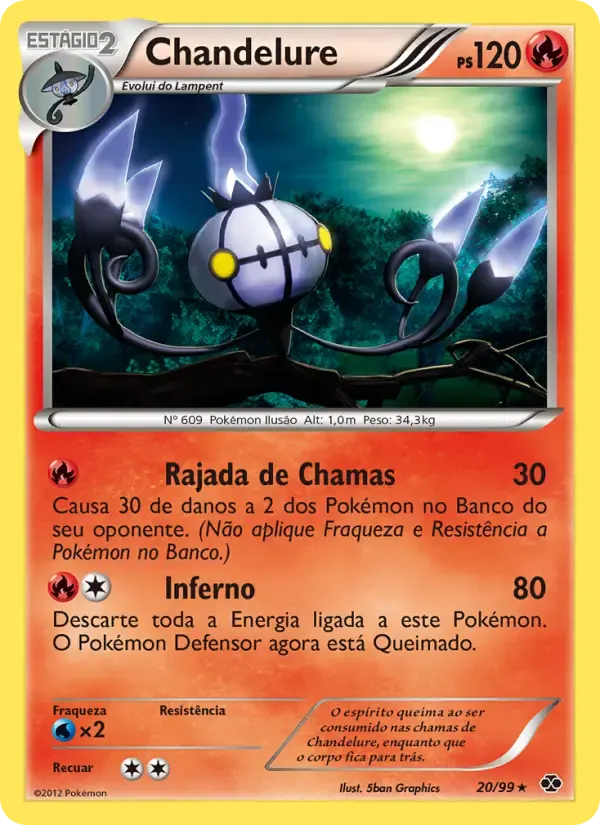 Chandelure — Próximos Destinos 20 Portuguese Pokémon card