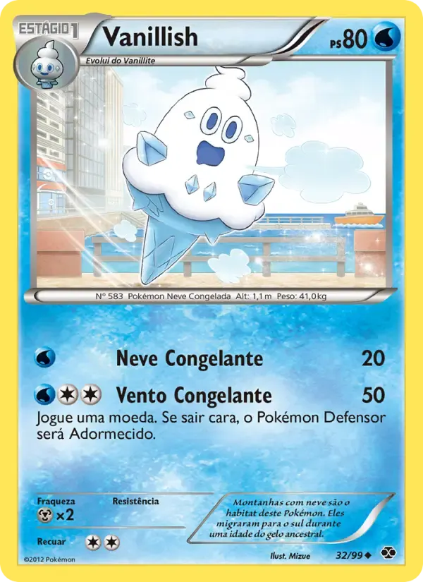 Vanillish — Próximos Destinos 32 Portuguese Pokémon card
