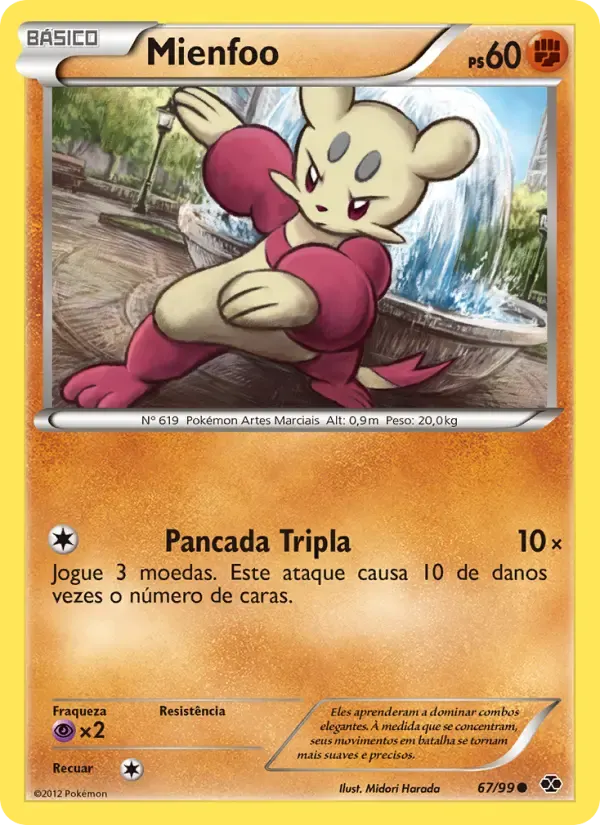 Mienfoo — Próximos Destinos 67 Portuguese Pokémon card