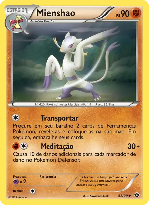 Mienshao — Próximos Destinos 68 Portuguese Pokémon card