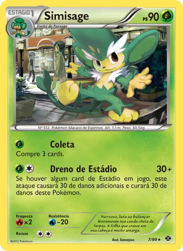 Simisage — Próximos Destinos 7 Portuguese Pokémon card