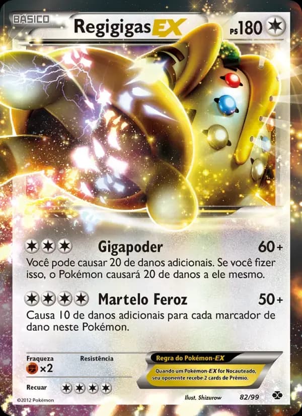 Regigigas-EX — Próximos Destinos 82 Portuguese Pokémon card