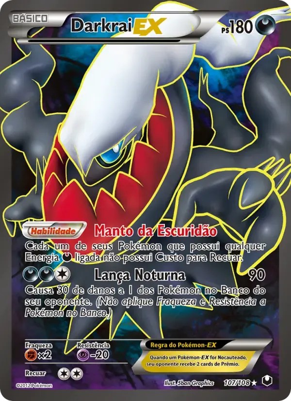 Darkrai-EX — Exploradores da Escuridão 107 Portuguese Pokémon card