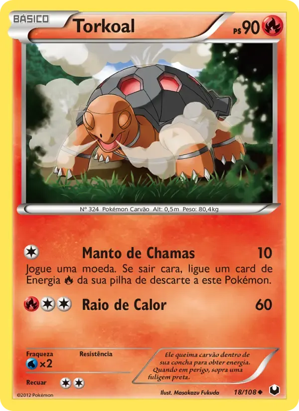 Torkoal — Exploradores da Escuridão 18 Portuguese Pokémon card