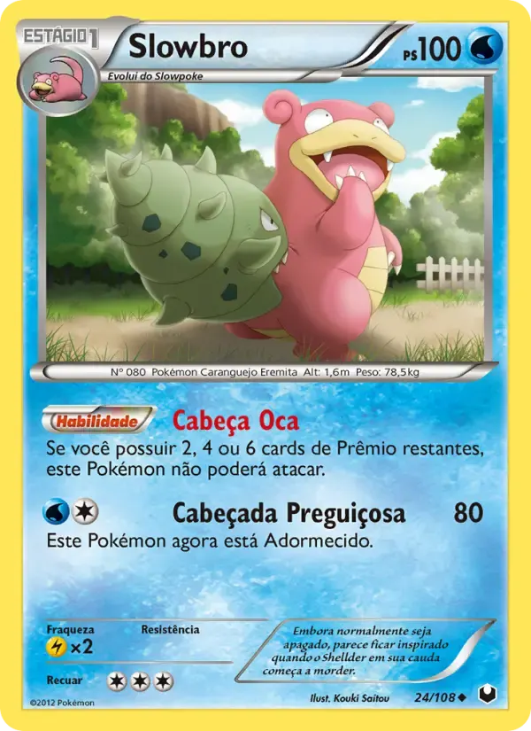 Slowbro — Exploradores da Escuridão 24 Portuguese Pokémon card