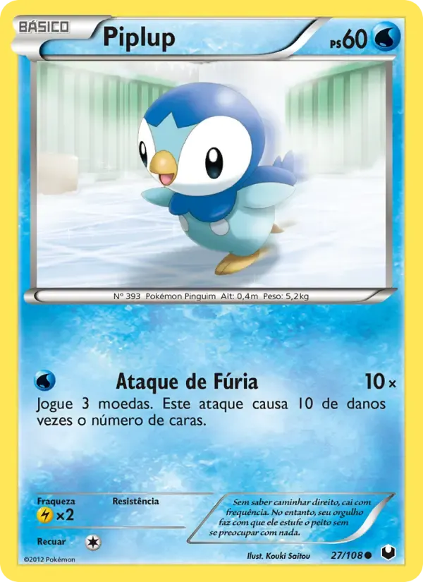 Piplup — Exploradores da Escuridão 27 Portuguese Pokémon card