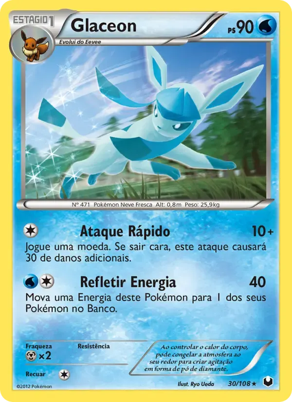 Glaceon — Exploradores da Escuridão 30 Portuguese Pokémon card