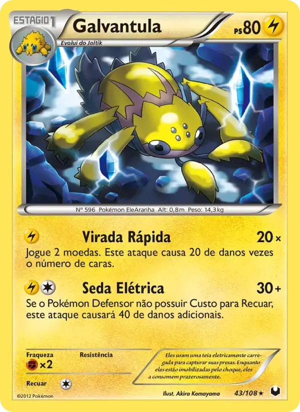 Galvantula — Exploradores da Escuridão 43 Portuguese Pokémon card
