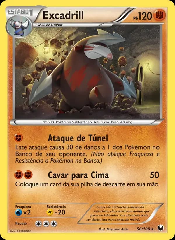 Excadrill — Exploradores da Escuridão 56 Portuguese Pokémon card
