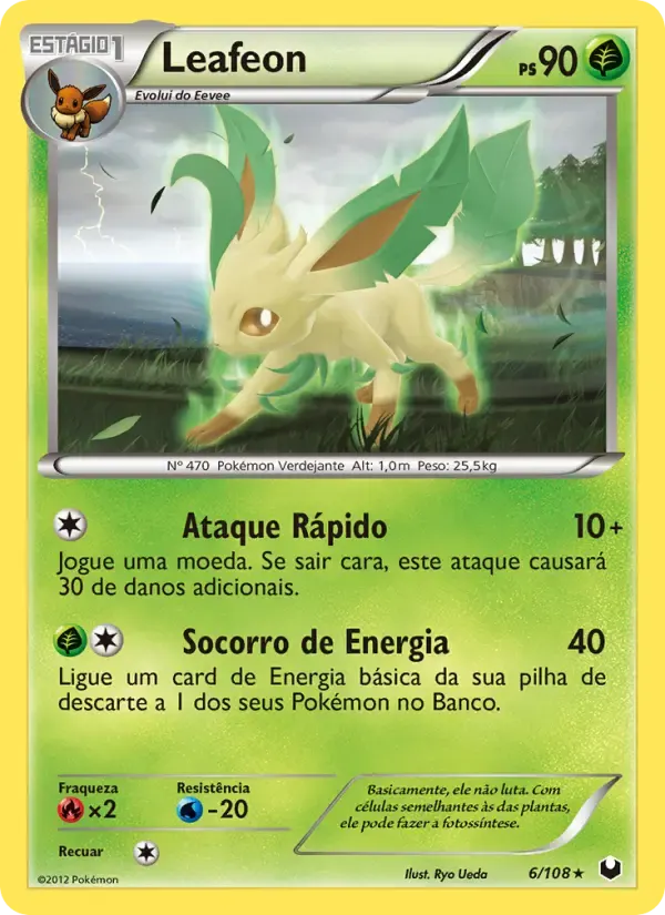 Leafeon — Exploradores da Escuridão 6 Portuguese Pokémon card