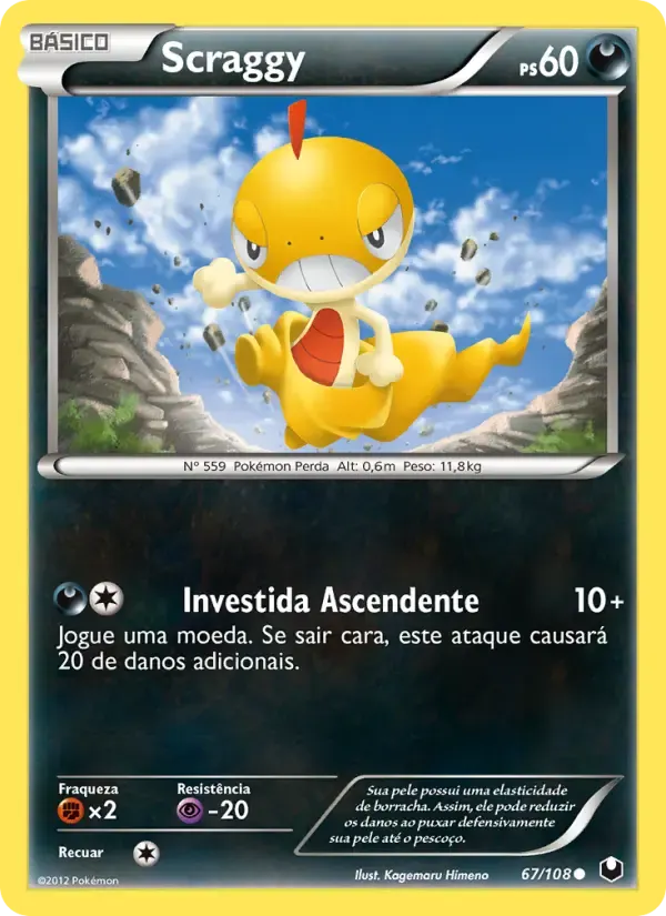 Scraggy — Exploradores da Escuridão 67 Portuguese Pokémon card