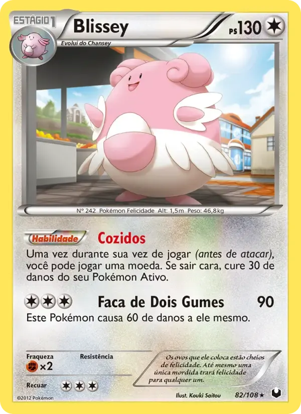 Blissey — Exploradores da Escuridão 82 Portuguese Pokémon card