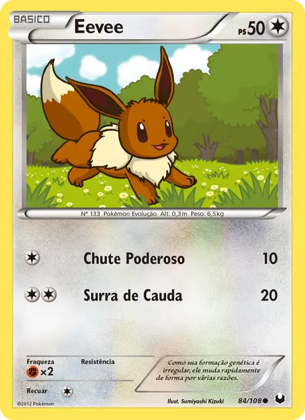 Eevee — Exploradores da Escuridão 84 Portuguese Pokémon card
